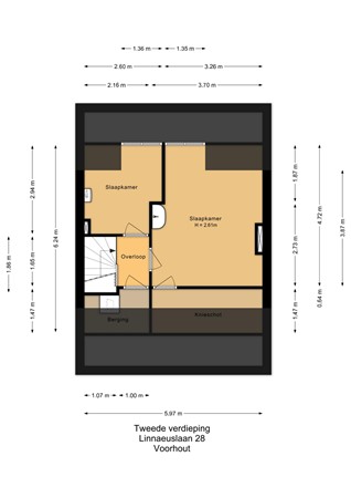 Floorplan - Linnaeuslaan 28, 2215 PB Voorhout